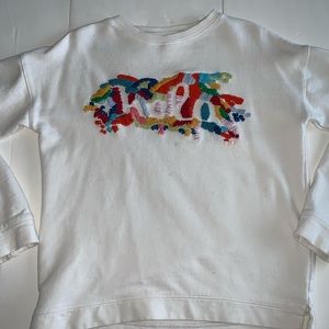 White Embroidered Sweater